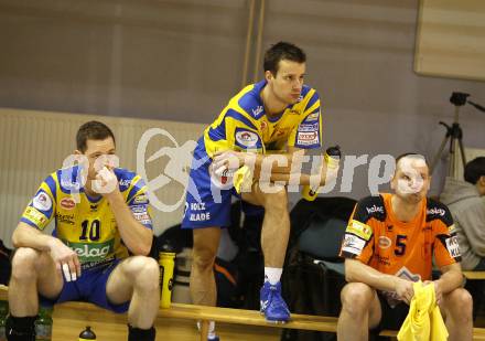 Volleyball. Challenge Cup. SK Aich/Dob gegen VC Rotterdam Nesselande.
Nejc Pusnik, Miha Kosl, Martin Pipa (Aich/Dob). Prevalje, 23.1.2008
Foto: Kuess
---
pressefotos, pressefotografie, kuess, qs, qspictures, sport, bild, bilder, bilddatenbank