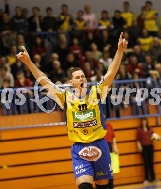 Volleyball. Challenge Cup. SK Aich/Dob gegen VC Rotterdam Nesselande.
Jubel Nejc Pusnik (Aich/Dob). Prevalje, 23.1.2008
Foto: Kuess
---
pressefotos, pressefotografie, kuess, qs, qspictures, sport, bild, bilder, bilddatenbank