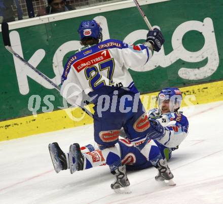 EBEL Eishockey Bundesliga. VSV gegen Vienna Capitals. Torjubel VSV. Roland Kaspitz, Wolfgang Kromp (VSV). Villach, am 24.1.2008.
Foto: Kuess
---
pressefotos, pressefotografie, kuess, qs, qspictures, sport, bild, bilder, bilddatenbank