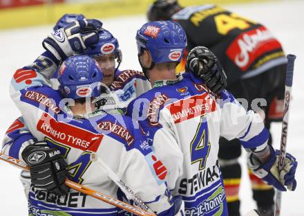 EBEL Eishockey Bundesliga. VSV gegen Vienna Capitals. Torjubel VSV. Villach, am 24.1.2008.
Foto: Kuess
---
pressefotos, pressefotografie, kuess, qs, qspictures, sport, bild, bilder, bilddatenbank