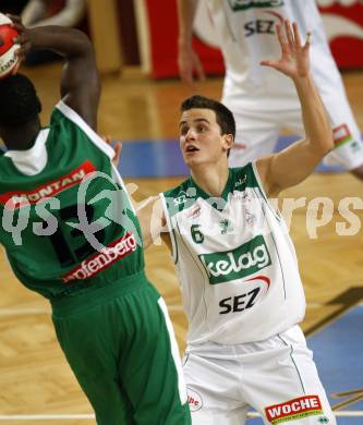 Basketball Bundesliga. Woerthersee Piraten gegen Kapfenberg Bulls. Marco Breithuber (Piraten). Klagenfurt, am 27.1.2008.
Foto: Kuess
---
pressefotos, pressefotografie, kuess, qs, qspictures, sport, bild, bilder, bilddatenbank