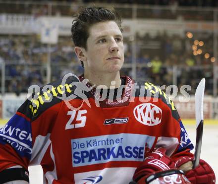 EBEL. Eishockey Bundesliga. Ehrenrunde KAC. KAC gegen VSV. Kirk Furey (KAC). Klagenfurt, am 29.1.2008.
Foto: Kuess
---
pressefotos, pressefotografie, kuess, qs, qspictures, sport, bild, bilder, bilddatenbank