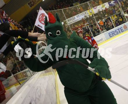 EBEL. Eishockey Bundesliga. Ehrenrunde KAC. KAC gegen VSV. KAC Maskottchen (KAC). Klagenfurt, am 29.1.2008.
Foto: Kuess
---
pressefotos, pressefotografie, kuess, qs, qspictures, sport, bild, bilder, bilddatenbank