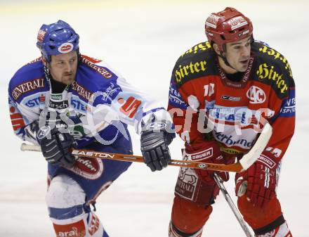 EBEL. Eishockey Bundesliga. Ehrenrunde KAC. KAC gegen VSV. Warren Norris (KAC), Devin Edgerton (VSV). Klagenfurt, am 29.1.2008.
Foto: Kuess
---
pressefotos, pressefotografie, kuess, qs, qspictures, sport, bild, bilder, bilddatenbank