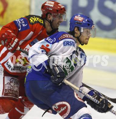 EBEL. Eishockey Bundesliga. Ehrenrunde KAC. KAC gegen VSV. Andrew Schneider (KAC), Thomas Raffl (VSV). Klagenfurt, am 29.1.2008.
Foto: Kuess
---
pressefotos, pressefotografie, kuess, qs, qspictures, sport, bild, bilder, bilddatenbank