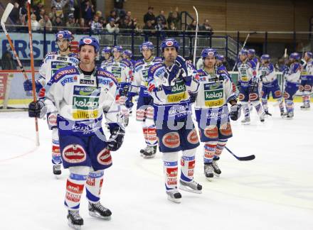 EBEL. Eishockey Bundesliga. VSV gegen Red Bull Salzburg. Ehrenrunde. Jubel (VSV). Villach, am 1.2.2008.
Foto: Kuess
---
pressefotos, pressefotografie, kuess, qs, qspictures, sport, bild, bilder, bilddatenbank