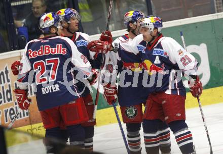 EBEL. Eishockey Bundesliga. VSV gegen Red Bull Salzburg. Torjubel (Salzburg). Villach, am 1.2.2008.
Foto: Kuess
---
pressefotos, pressefotografie, kuess, qs, qspictures, sport, bild, bilder, bilddatenbank