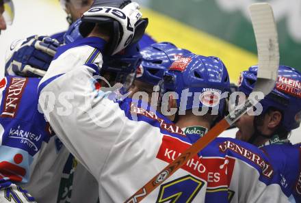 EBEL. Eishockey Bundesliga. VSV gegen Red Bull Salzburg. Torjubel VSV. Villach, am 1.2.2008.
Foto: Kuess
---
pressefotos, pressefotografie, kuess, qs, qspictures, sport, bild, bilder, bilddatenbank