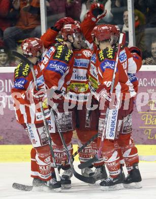 EBEL. Eishockey Bundesliga. KAC gegen Vienna Capitals. Torjubel KAC.  Klagenfurt. am 3.2.2008.
Foto: Kuess
---
pressefotos, pressefotografie, kuess, qs, qspictures, sport, bild, bilder, bilddatenbank