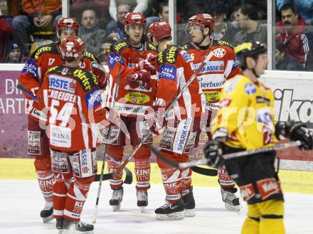 EBEL. Eishockey Bundesliga. KAC gegen Vienna Capitals. Torjubel KAC.  Klagenfurt. am 3.2.2008.
Foto: Kuess
---
pressefotos, pressefotografie, kuess, qs, qspictures, sport, bild, bilder, bilddatenbank