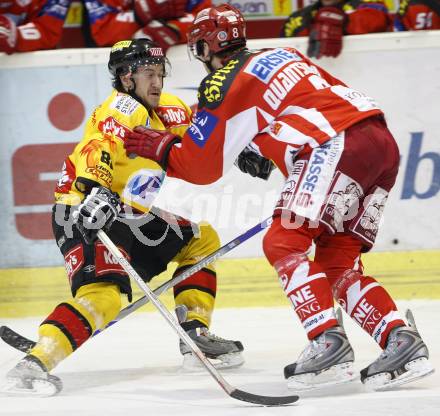 EBEL. Eishockey Bundesliga. KAC gegen Vienna Capitals. Christoph Quantschnig (KAC), Christian Dolezal (Caps).  Klagenfurt. am 3.2.2008.
Foto: Kuess
---
pressefotos, pressefotografie, kuess, qs, qspictures, sport, bild, bilder, bilddatenbank