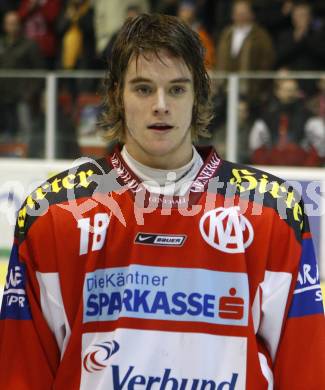 EBEL. Eishockey Bundesliga. KAC gegen Vienna Capitals. Silvio Jakobitsch (KAC).  Klagenfurt. am 3.2.2008.
Foto: Kuess
---
pressefotos, pressefotografie, kuess, qs, qspictures, sport, bild, bilder, bilddatenbank