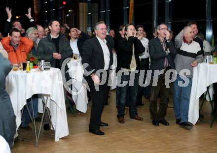 EURO 2008. Europameisterschaft. Public Viewing Auftaktveranstaltung. Reinhart Rohr,  Wolfgang Schantl. Klagenfurt, am 6.2.2008.
Foto: Kuess
---
pressefotos, pressefotografie, kuess, qs, qspictures, sport, bild, bilder, bilddatenbank