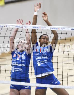 Volleyball MEVZA. ATSC Wildcats gegen Branik Maribor. Maja Praeprost, Sherline Tasha Holness (Wildcats). Klagenfurt, am 9.2.2008.
Foto: Kuess
---
pressefotos, pressefotografie, kuess, qs, qspictures, sport, bild, bilder, bilddatenbank