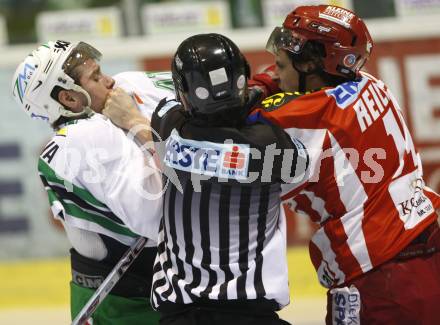 EBEL. Eishockey Bundesliga. KAC gegen Olympia Ljubljana (Laibach). Schlaegerei, Rauferei. Johannes Reichel (KAC). Klagenfurt, am 14.2.2008.
Foto: Kuess
---
pressefotos, pressefotografie, kuess, qs, qspictures, sport, bild, bilder, bilddatenbank