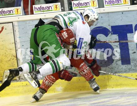 EBEL. Eishockey Bundesliga. KAC gegen Olympia Ljubljana (Laibach). Chad Hinz (KAC), Ziga Pavlin (Laibach). Klagenfurt, am 14.2.2008.
Foto: Kuess
---
pressefotos, pressefotografie, kuess, qs, qspictures, sport, bild, bilder, bilddatenbank