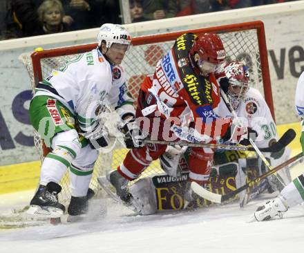 EBEL. Eishockey Bundesliga. KAC gegen Olympia Ljubljana (Laibach). Paer Arlbrandt (KAC), Alex Westlund (Laibach). Klagenfurt, am 14.2.2008.
Foto: Kuess
---
pressefotos, pressefotografie, kuess, qs, qspictures, sport, bild, bilder, bilddatenbank