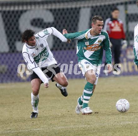 Fussball. T-Mobile Bundesliga. SK Austria Kaernten gegen SK Rapid Wien. Roland Kollmann (Kaernten), Andreas Dober (Rapid). Klagenfurt, am 16.2.2008.
Foto: Kuess
---
pressefotos, pressefotografie, kuess, qs, qspictures, sport, bild, bilder, bilddatenbank