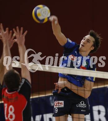 Volleyball OEVV Cup Herren. Hypo VBK Klagenfurt gegen Tirol. Mellitzer (Tirol). Klagenfurt, am 17.2.2008.
Foto: Kuess
---
pressefotos, pressefotografie, kuess, qs, qspictures, sport, bild, bilder, bilddatenbank