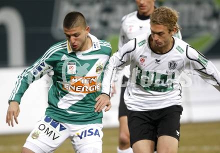 Fussball. T-Mobile Bundesliga. SK Austria Kaernten gegen SK Rapid Wien. Lukas Moessner (Kaernten), Uemit Korkmaz (Rapid). Klagenfurt, am 16.2.2008.
Foto: Kuess
---
pressefotos, pressefotografie, kuess, qs, qspictures, sport, bild, bilder, bilddatenbank