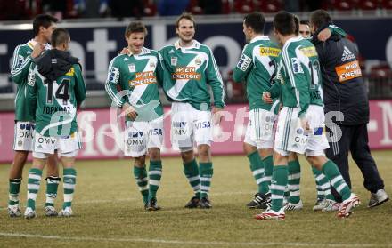 Fussball. T-Mobile Bundesliga. SK Austria Kaernten gegen SK Rapid Wien. Jubel (Rapid). Klagenfurt, am 16.2.2008.
Foto: Kuess
---
pressefotos, pressefotografie, kuess, qs, qspictures, sport, bild, bilder, bilddatenbank