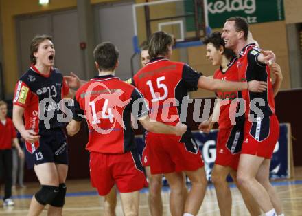 Volleyball OEVV Cup Herren. Hypo VBK Klagenfurt gegen Tirol. Jubel (Klagenfurt). Klagenfurt, am 17.2.2008.
Foto: Kuess
---
pressefotos, pressefotografie, kuess, qs, qspictures, sport, bild, bilder, bilddatenbank