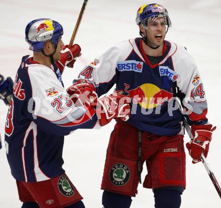 EBEL. Eishockey Bundesliga. VSV gegen Red Bull Salzburg. TorjubelJosh Green (Salzburg). Villach, am 17.2.2008.
Foto: Kuess
---
pressefotos, pressefotografie, kuess, qs, qspictures, sport, bild, bilder, bilddatenbank