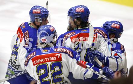 EBEL. Eishockey Bundesliga. VSV gegen Red Bull Salzburg. Torjubel (VSV). Villach, am 17.2.2008.
Foto: Kuess
---
pressefotos, pressefotografie, kuess, qs, qspictures, sport, bild, bilder, bilddatenbank