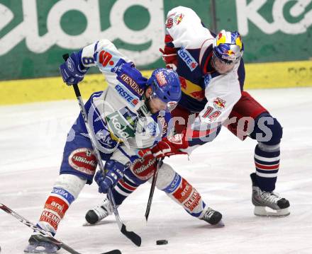 EBEL. Eishockey Bundesliga. VSV gegen Red Bull Salzburg. Roland Kaspitz (VSV), Josh Green (Salzburg). Villach, am 17.2.2008.
Foto: Kuess
---
pressefotos, pressefotografie, kuess, qs, qspictures, sport, bild, bilder, bilddatenbank