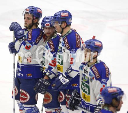 EBEL. Eishockey Bundesliga. VSV gegen Red Bull Salzburg. Nikolas Petrik, Wolfgang kromp, Mickey Elick, Gerd Acker (VSV). Villach, am 17.2.2008.
Foto: Kuess
---
pressefotos, pressefotografie, kuess, qs, qspictures, sport, bild, bilder, bilddatenbank