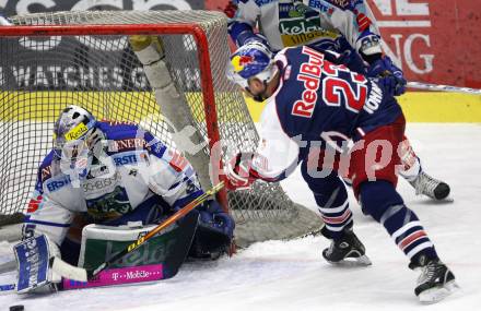 EBEL. Eishockey Bundesliga. VSV gegen Red Bull Salzburg. Gert Prohaska (VSV), Craig Johnson (Salzburg). Villach, am 17.2.2008.
Foto: Kuess
---
pressefotos, pressefotografie, kuess, qs, qspictures, sport, bild, bilder, bilddatenbank