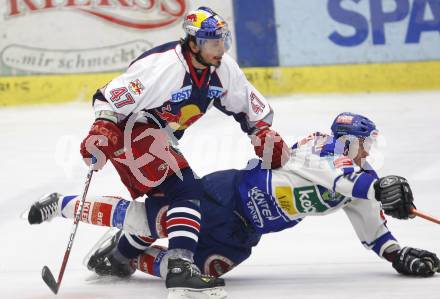 EBEL. Eishockey Bundesliga. VSV gegen Red Bull Salzburg. Daniel Gauthier (VSV), Martin Ulrich (Salzburg). Villach, am 17.2.2008.
Foto: Kuess
---
pressefotos, pressefotografie, kuess, qs, qspictures, sport, bild, bilder, bilddatenbank