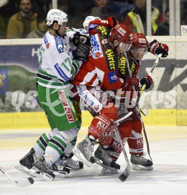 EBEL. Eishockey Bundesliga. KAC gegen Olympia (Olimpija) Ljubljana (Laibach). Chad Hinz, Paer Arlbrandt (KAC), Nik Zupancic (Laibach). Klagenfurt, am 19.2.2008.
Foto: Kuess
---
pressefotos, pressefotografie, kuess, qs, qspictures, sport, bild, bilder, bilddatenbank