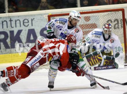 EBEL. Eishockey Bundesliga. KAC gegen Olympia (Olimpija) Ljubljana (Laibach). David Schuller (KAC), Kevin Mitchell, Alex Westlund (Laibach). Klagenfurt, am 19.2.2008.
Foto: Kuess
---
pressefotos, pressefotografie, kuess, qs, qspictures, sport, bild, bilder, bilddatenbank