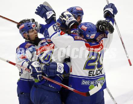 EBEL. Erste Bank Eishockey Bundesliga. VSV gegen Red Bull Salzburg. Torjubel (VSV). Villach, am 21.2.2008.

Copyright Kuess

---
pressefotos, pressefotografie, kuess, qs, qspictures, sport, bild, bilder, bilddatenbank