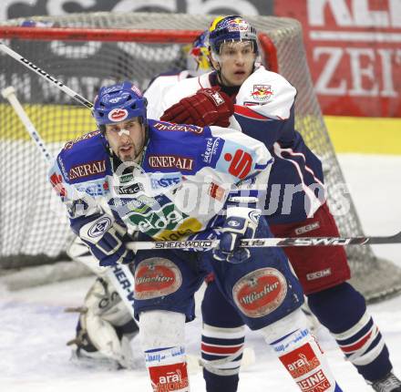 EBEL. Eishockey Bundesliga. VSV gegen Red Bull Salzburg. Dany Bousquet (VSV), Robert Lukas (Salzburg). Villach, am 17.2.2008.
Foto: Kuess
---
pressefotos, pressefotografie, kuess, qs, qspictures, sport, bild, bilder, bilddatenbank