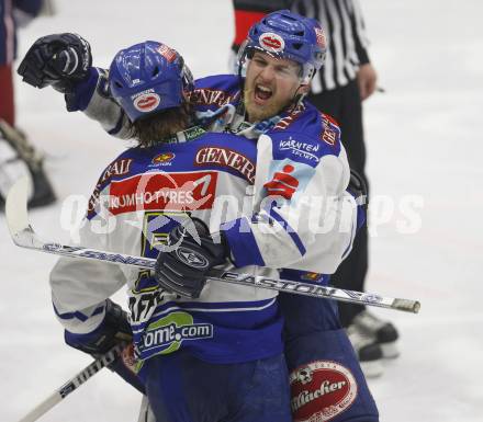 EBEL. Erste Bank Eishockey Bundesliga. VSV gegen Red Bull Salzburg. Torjubel Gerd Acker (VSV). Villach, am 21.2.2008.

Copyright Kuess

---
pressefotos, pressefotografie, kuess, qs, qspictures, sport, bild, bilder, bilddatenbank