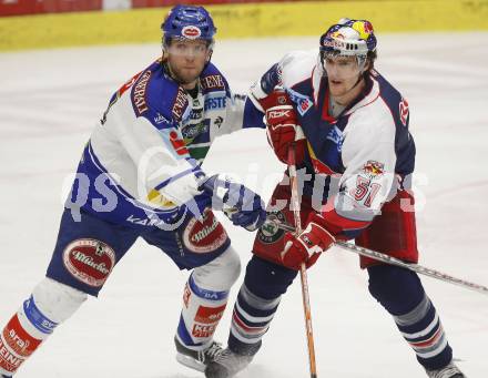 EBEL. Erste Bank Eishockey Bundesliga. VSV gegen Red Bull Salzburg. Mickey Elick (VSV), Matthias Trattnig (Salzburg). Villach, am 21.2.2008.

Copyright Kuess

---
pressefotos, pressefotografie, kuess, qs, qspictures, sport, bild, bilder, bilddatenbank