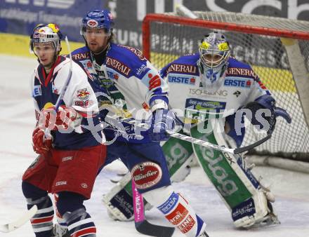 EBEL. Erste Bank Eishockey Bundesliga. VSV gegen Red Bull Salzburg. Thomas Pfeffer, Gert Prohaska (VSV), Marco Pewal (Salzburg). Villach, am 21.2.2008.

Copyright Kuess

---
pressefotos, pressefotografie, kuess, qs, qspictures, sport, bild, bilder, bilddatenbank