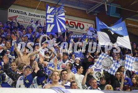 EBEL. Erste Bank Eishockey Bundesliga. VSV gegen Red Bull Salzburg. Jubel Fans (VSV). Villach, am 21.2.2008.

Copyright Kuess

---
pressefotos, pressefotografie, kuess, qs, qspictures, sport, bild, bilder, bilddatenbank