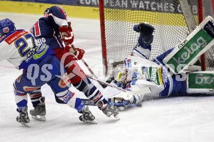 EBEL. Erste Bank Eishockey Bundesliga. VSV gegen Red Bull Salzburg. Wolfgang Kromp, Gert Prohaska (VSV), Matthias Trattnig (Salzburg). Villach, am 21.2.2008.

Copyright Kuess

---
pressefotos, pressefotografie, kuess, qs, qspictures, sport, bild, bilder, bilddatenbank