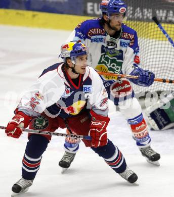 EBEL. Erste Bank Eishockey Bundesliga. VSV gegen Red Bull Salzburg. Martin Oraze (VSV), Dieter Kalt Salzburg). Villach, am 21.2.2008.

Copyright Kuess

---
pressefotos, pressefotografie, kuess, qs, qspictures, sport, bild, bilder, bilddatenbank