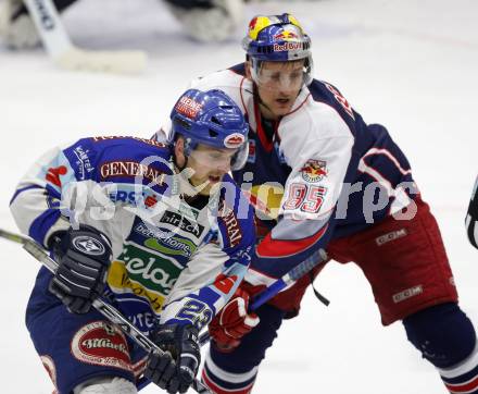 EBEL. Erste Bank Eishockey Bundesliga. VSV gegen Red Bull Salzburg. Gerd Acker (VSV), Philipp Pinter (Salzburg). Villach, am 21.2.2008.

Copyright Kuess

---
pressefotos, pressefotografie, kuess, qs, qspictures, sport, bild, bilder, bilddatenbank