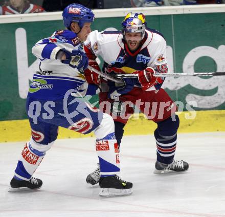 EBEL. Erste Bank Eishockey Bundesliga. VSV gegen Red Bull Salzburg. Mike Stewart (VSV), Donald MacLean (Salzburg). Villach, am 21.2.2008.

Copyright Kuess

---
pressefotos, pressefotografie, kuess, qs, qspictures, sport, bild, bilder, bilddatenbank