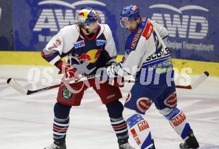 EBEL. Erste Bank Eishockey Bundesliga. VSV gegen Red Bull Salzburg. Darell Scoville (VSV), Doug Lynch (Salzburg). Villach, am 21.2.2008.

Copyright Kuess

---
pressefotos, pressefotografie, kuess, qs, qspictures, sport, bild, bilder, bilddatenbank