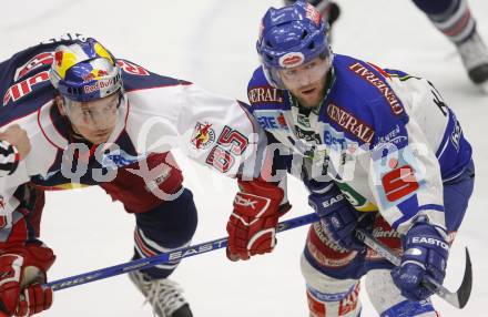 EBEL. Erste Bank Eishockey Bundesliga. VSV gegen Red Bull Salzburg. Roland Kaspitz (VSV), Philipp Pinter (Salzburg). Villach, am 21.2.2008.

Copyright Kuess

---
pressefotos, pressefotografie, kuess, qs, qspictures, sport, bild, bilder, bilddatenbank