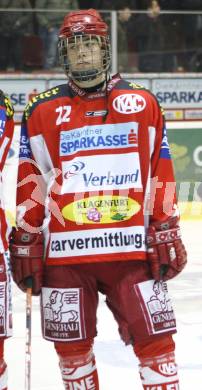 EBEL. Erste Bank Eishockey Bundesliga. KAC gegen Olympia Laibach. Thomas Hundertpfund (KAC). Klagenfurt, am 19.2.2008.
Foto: Kuess
---
pressefotos, pressefotografie, kuess, qs, qspictures, sport, bild, bilder, bilddatenbank