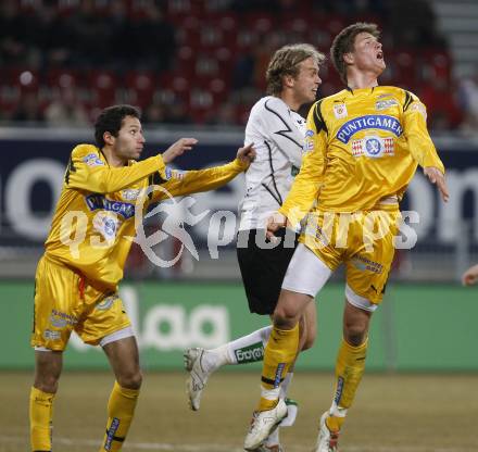 Fussball Bundesliga. T-Mobile. SK Austria Kaernten gegen SK Sturm Graz. Lukas Moessner (Kaernten),Lukas SHASHIASHVILI (Graz). Klagenfurt, am 25.2.2008.
Copyright Kuess

---
pressefotos, pressefotografie, kuess, qs, qspictures, sport, bild, bilder, bilddatenbank