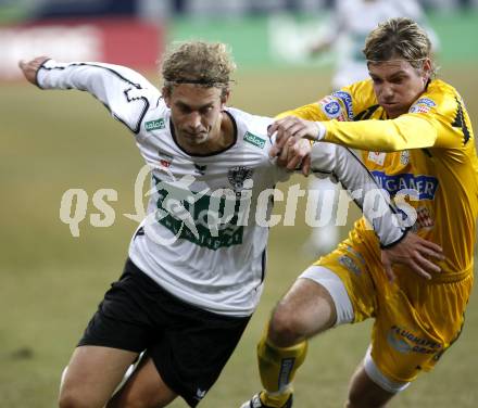 Fussball Bundesliga. T-Mobile. SK Austria Kaernten gegen SK Sturm Graz. Lukas Moessner (Kaernten) Thomas Krammer (Graz). Klagenfurt, am 25.2.2008.
Copyright Kuess

---
pressefotos, pressefotografie, kuess, qs, qspictures, sport, bild, bilder, bilddatenbank