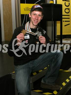 Schi, Ski Nordisch. Schispringen. Weltmeister, Vizeweltmeister. Empfang Martin Koch durch Stadt Villach. Martin Koch. Villach, am 27.2.2008.

Copyright Kuess

---
pressefotos, pressefotografie, kuess, qs, qspictures, sport, bild, bilder, bilddatenbank